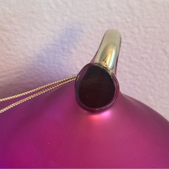 VTG DEPARTMENT 56 MERCURY FUCHSIA PINK GLASS 150MM BALL ORNAMENT W/BOX Large - Picture 11 of 15